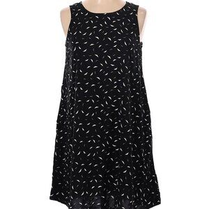 Gap Black Triangle Pattern Rayon A-line casual dress